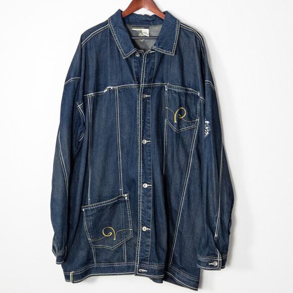 Rocawear Other - Rocawear Men’s Denim Jacket Vintage Hip-Hop Streetwear Oversized Jay-Z Era 4X